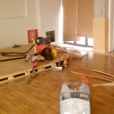 Café – Bar “Victora’s” στο Καπαρέλλι Βοιωτίας. Συντήρηση παλαιών τμημάτων δαπέδου και κατασκευή καινούργιων προεκτάσεων.      