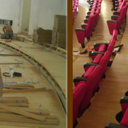 Δημοτικό θέατρο Χαλκίδας. Κατασκευή εξεδρών, σκηνής, διαδρόμων και σκαλών.